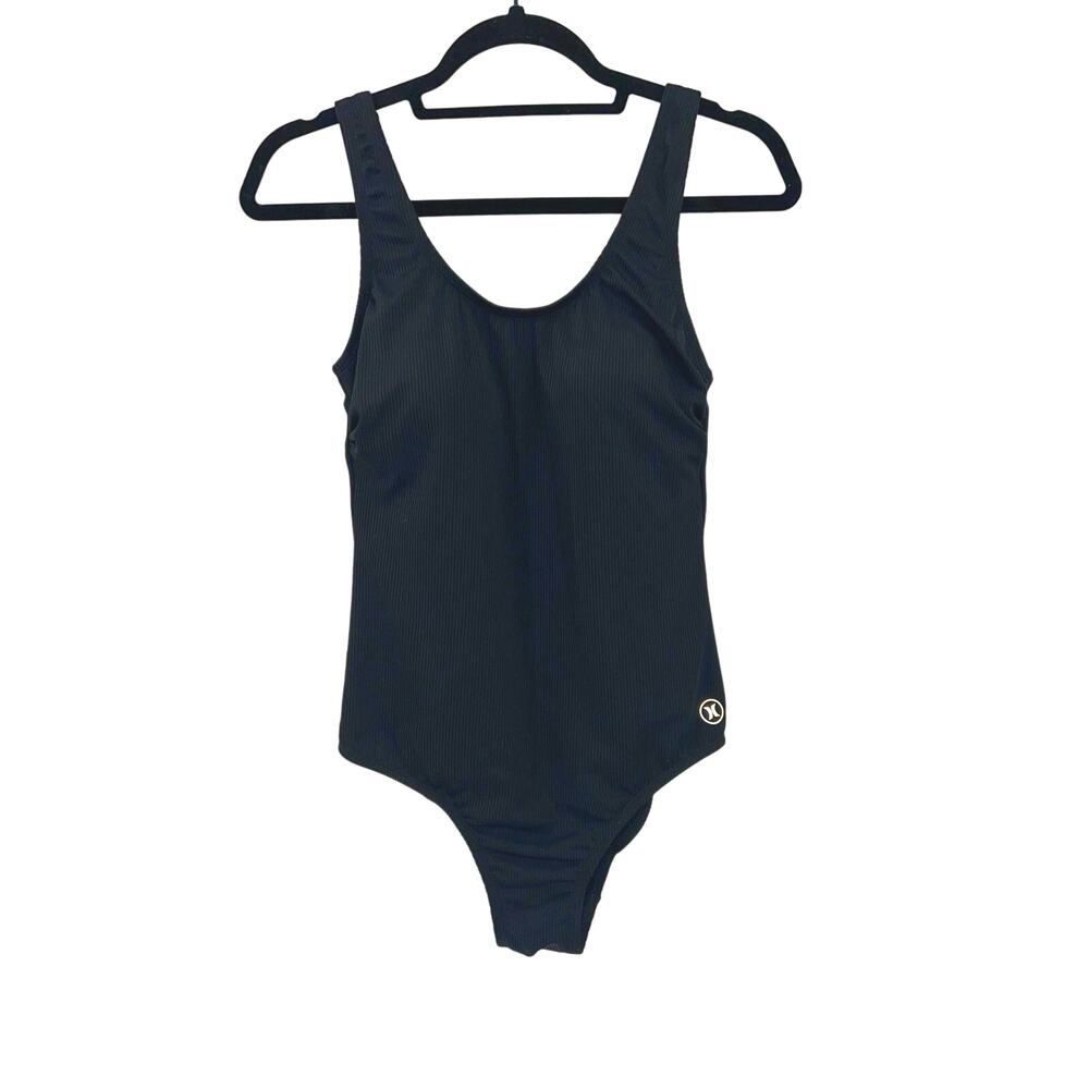 Hurley Black Ribbed Bathing Suit-Size M